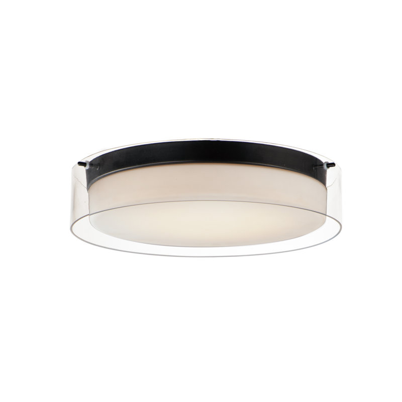 Ashwani Glass LED Flush Mount, Black