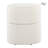 Spin Swivel Ottoman in Cream Polyester Fabric