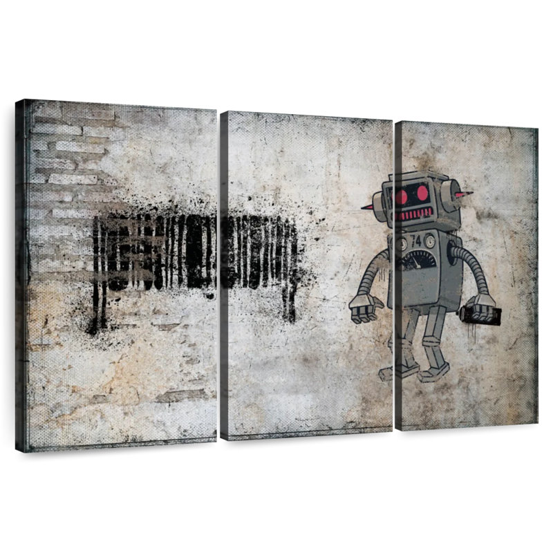 Étiquette de robot Kelan, H 20 po x l 33 po