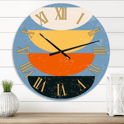 Minimal Compostions géométriques de formes élémentaires XXV - horloge murale moderne