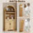 72''Tall Display Cabinets, Modern Arched Storage Cabinets with Wine Racks for Kitchen Dining Room
