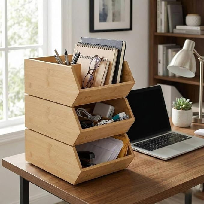 Wooden Cosmetic Organiser Makeup Storage Box