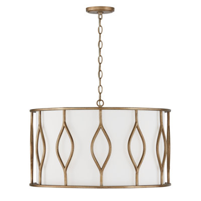 Luminaire suspendu tambour 4 lumières Cohen
