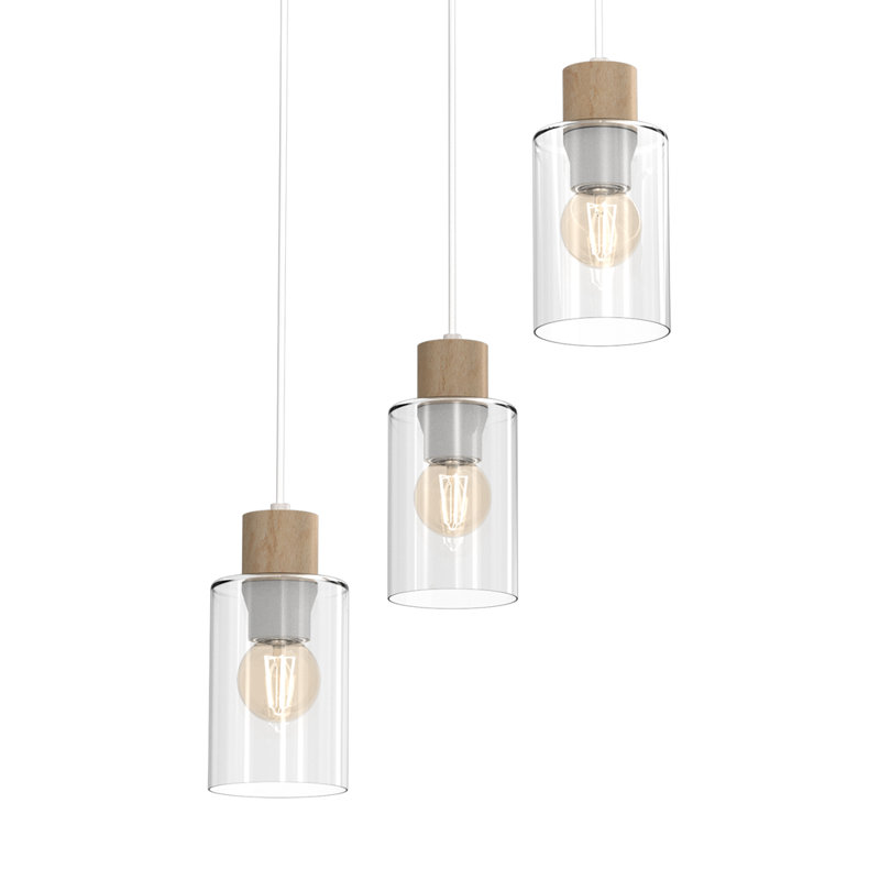 Madera 3 - Light White Cluster Pendant