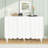 Sideboard Buffet Storage Cabinet with Adjustable Shelves and Wave Doors-1906959026