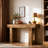 63'' Long Rectangular Console Table, Style, Open Storage, With Native Wood Grain Design, Grain, Storage