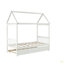 Structure de lit simple en bois massif avec lit gigogne simple, aucun sommier requis