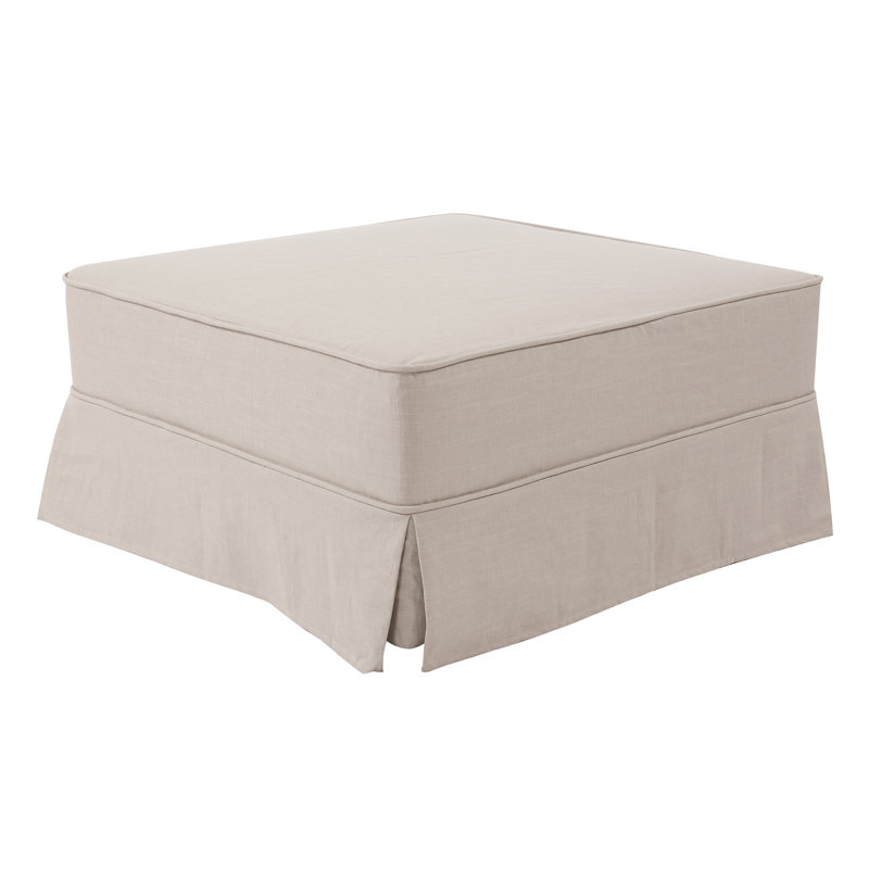 Repose-pieds Anik, Lin beige