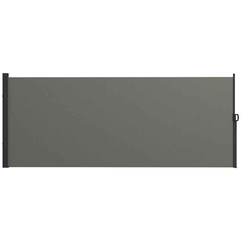 Dakota Fields 400cm W Polyester Cover Retractable Freestanding Awning, 180cm H x 400cm W x 18.5cm D, Grey