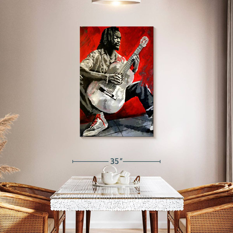Abarca Jazz Player, H 45 po x l 30 po