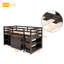 Lit mezzanine simple bas avec cabinet et bureau portatif à roulettes-1294011272