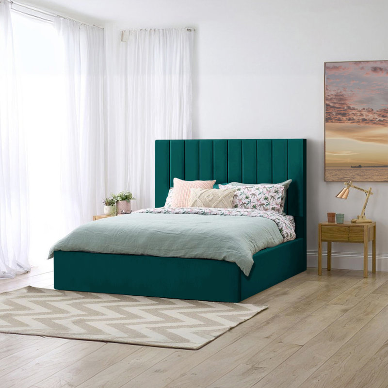 Lydianna Upholstered Bed, Double (4'6), Mallard