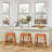 Ahart Saddle Counter Stool with Bonded Leather Seat