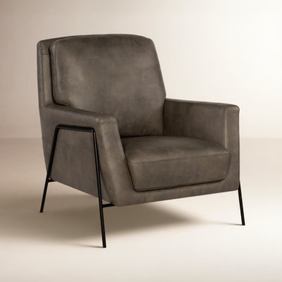 Aziel Genuine Leather Club Chair