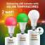  Ampoule DEL à changement de couleur automatique - Cycles automatiques entre le rouge / vert / blanc toutes les 5 secondes - A19, E26, ampoule de Noël à DEL de 2 watts