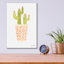 Art mural en verre épique «Watercolor Cactus 1» par Katie Doucette, 12 po x 16 po