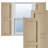 Rustic Two Equal Panel Flat Panel Faux Wood Shutters (Per Pair)-88966952-88967939-88966958