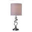 Lampe de table - Métal argenté brossé abstrait