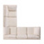 Canapé d'angle modulaire en L à 5 places, canapé modulaire personnalisable, chenille Modern Module-424771313-424771312