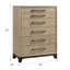 Commode 6 tiroirs caramel et cacao