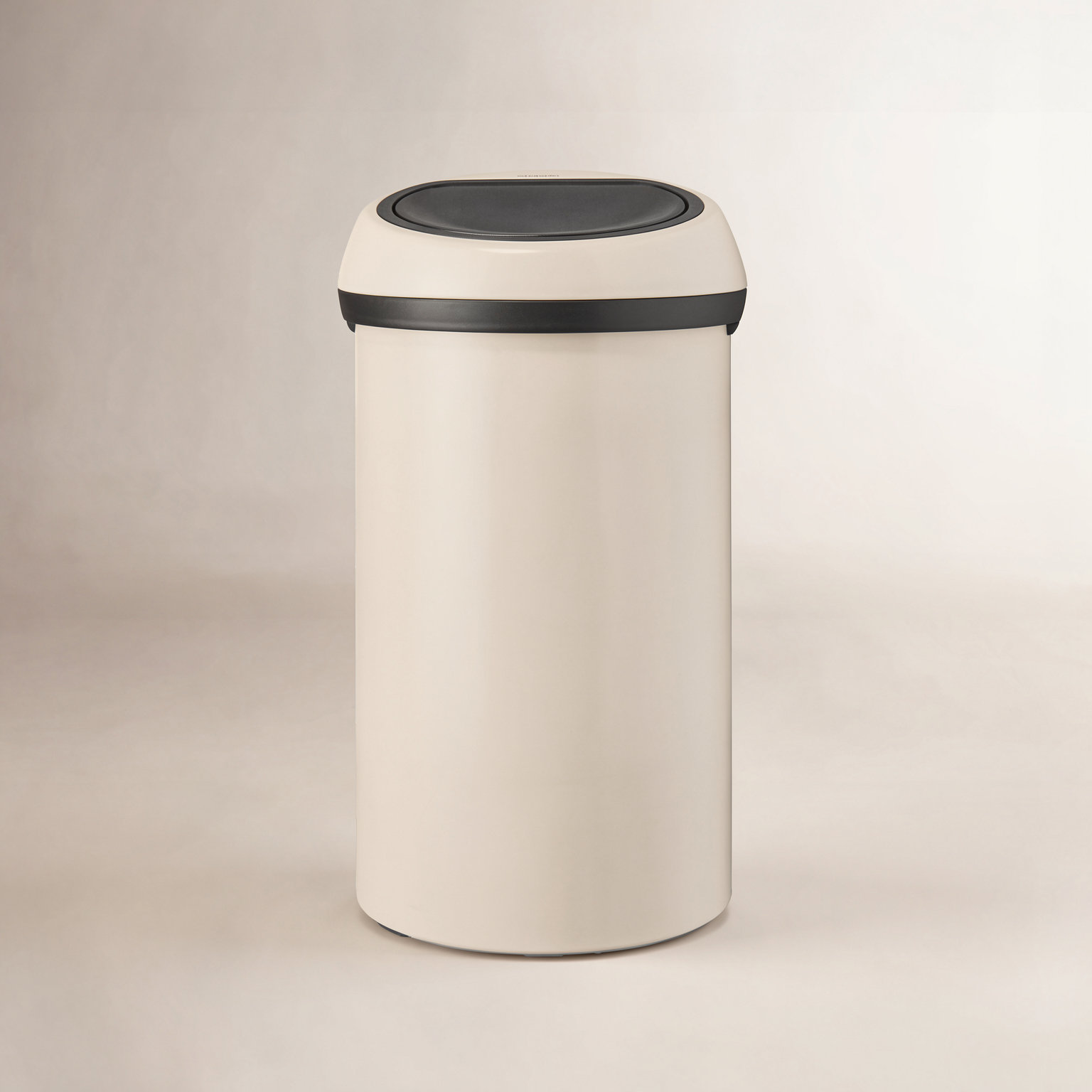 Brabantia Touch Top Trash Can 16 Gallon, Soft Beige