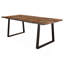 Table de salle à manger rectangulaire avec pieds en métal style traîneau