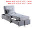 Le banc moderne capitonné en velours bleu se transforme en lit et repose-pieds avec rangement-35734507