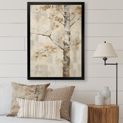 Minimalisme beige sycomore solitude I, reproduction d'art sur toile