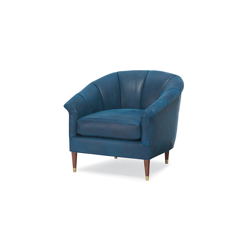 Tulip Barrel Chair, Ebony, Capri Denim