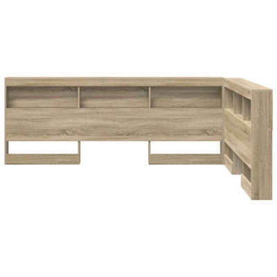 Storage Headboard With Shelf 150 Cm Engineered Wood