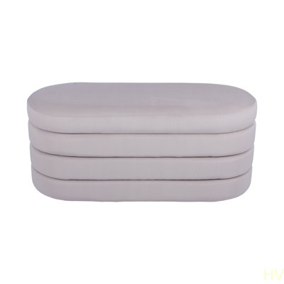 Banc avec rangement en velours