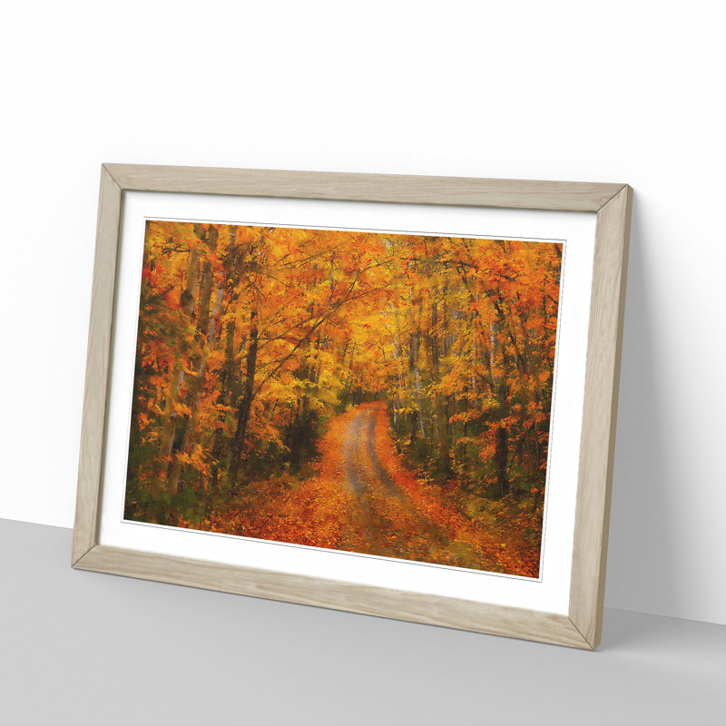 Heading into the Forest - Picture Frame Painting Print, 24cm H x 33cm W x 2cm D, Oak Framed