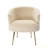 Velvet and Teddy Fabric Accent Chair With Metal Legs-581815818