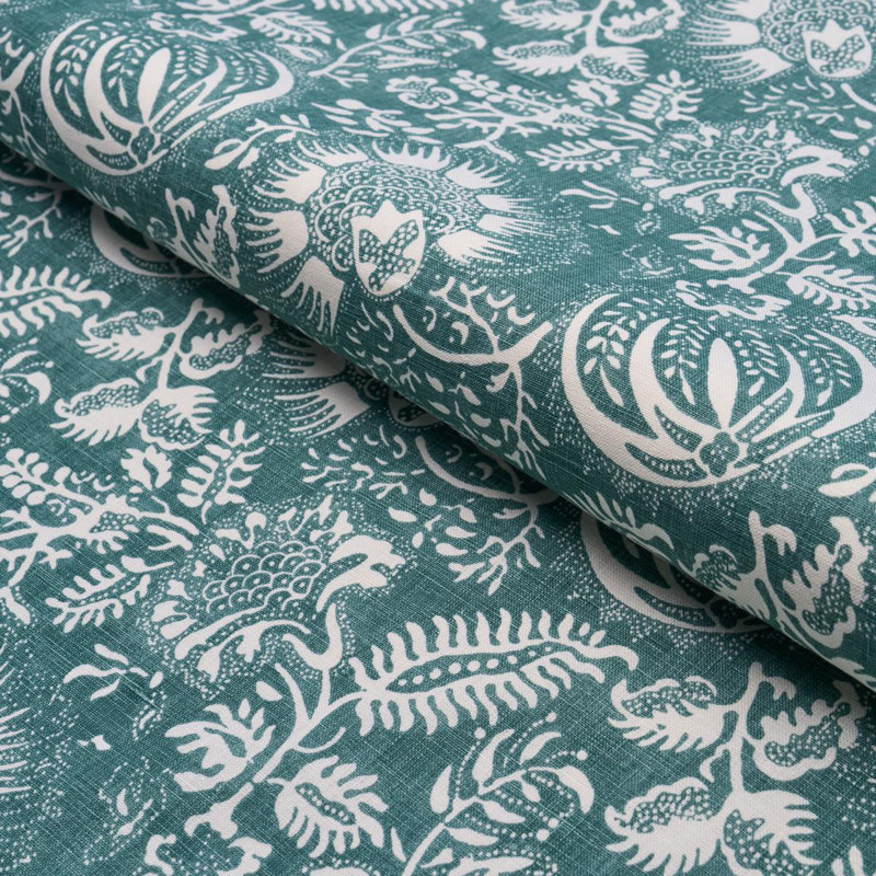 Pomegranate Print Fabric, Peacock