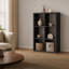 Étagère de rangement en bois à 6 cubes avec rangement ouvert pour le salon, la chambre à coucher et le bureau noir-620950271