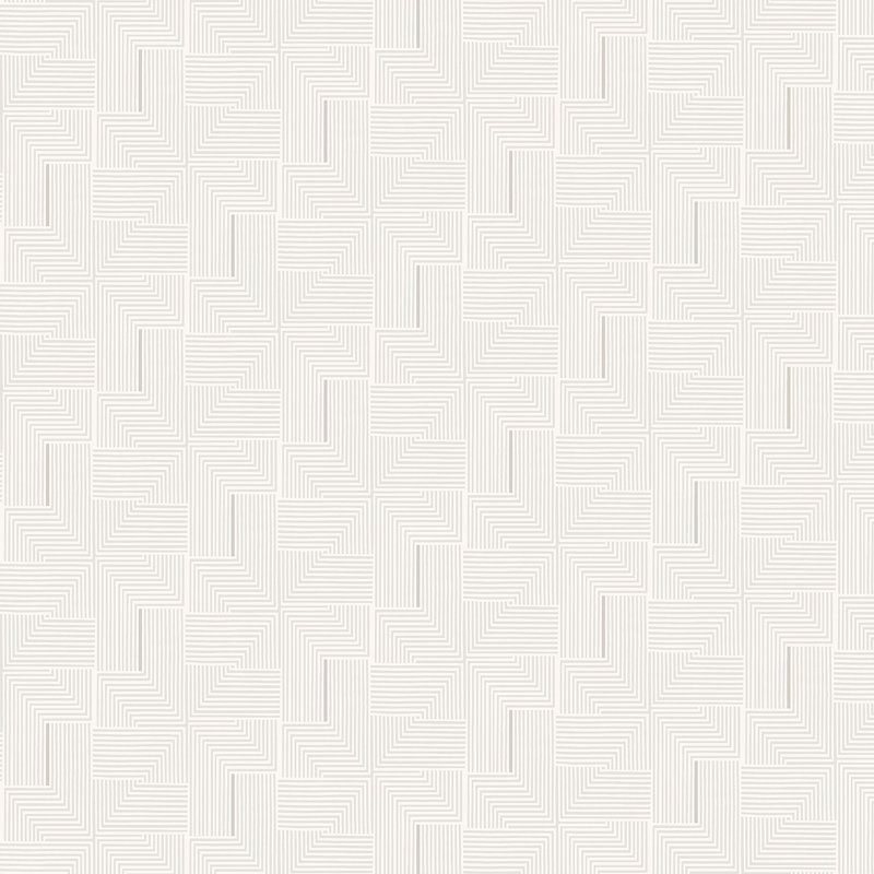 Luxe Labyrinth Wallpaper, Light Grey