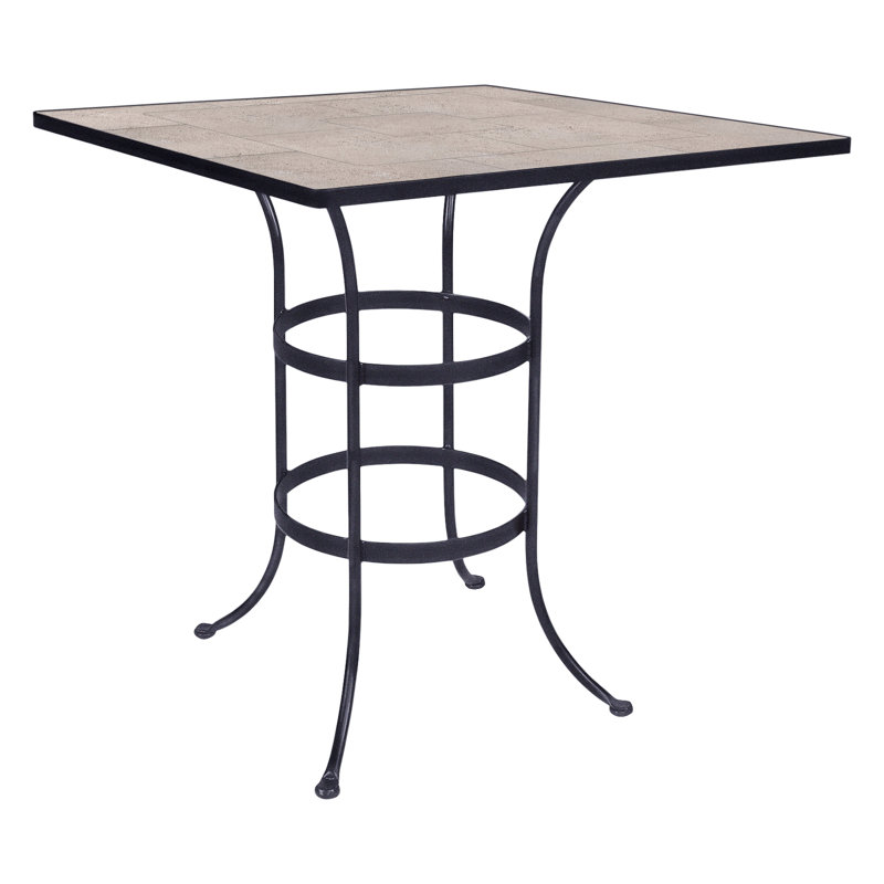Tables Outdoor Square Bar Table, Summit Gray, Graphite