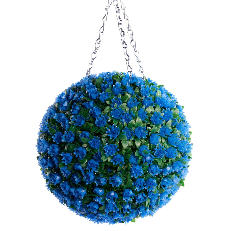 Faux Plant, Blue, 28cm H x 28cm W x 28cm D