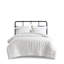 Édredon pour lit double / grand 3 pièces avec 2 taies décoratives - blanc, rembourrage doux 350G / m²