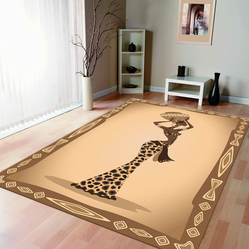 Exquisite Non-Woven Thin-Type Printed Rug with Beautiful Floral Design for an Elegant Home Decor Touch