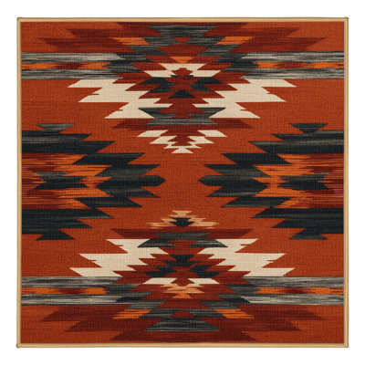 Washable Red Rock Canyon Southwestern Area Rug