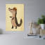 Smiling Gator In A Hat Playful Whimsical Contemporary Alligator Crocodile Wall Art Print by Mathieu - Wrapped Canvas Print-318622945