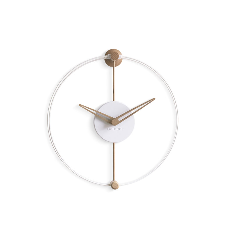 Oak Analog Wall Clock, White Oak
