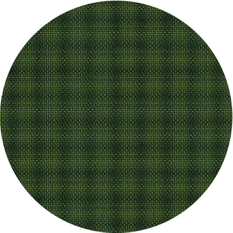 Tapis vert en laine à carreaux, Rectangle 2 pi x 4 pi