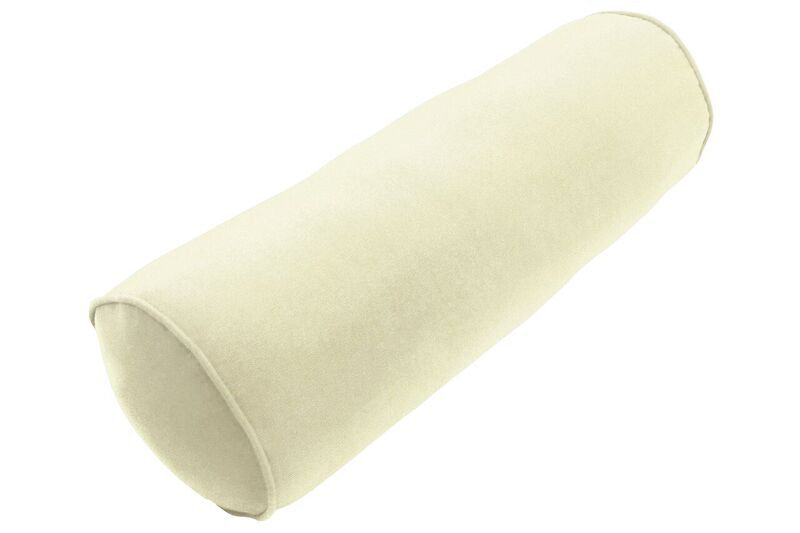 Sunbrella Single Piped Bolster Pillow, Canvas Natural Sunbrella® Canvas