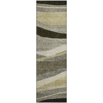 Premium Machine Washable Wayne AMF1098 Swirls Rug