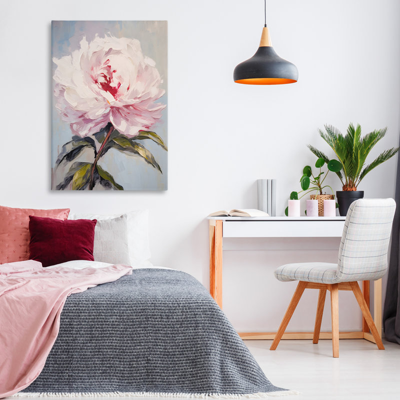 Art mural sur toile rose pâle par Petals Prints Design, H 45 po x l 30 po