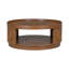 Table basse moderne exquise de style Mid-Century avec canne et tablettes spacieuses, parfaite pour rehausser l'esthétique du salon-317749560