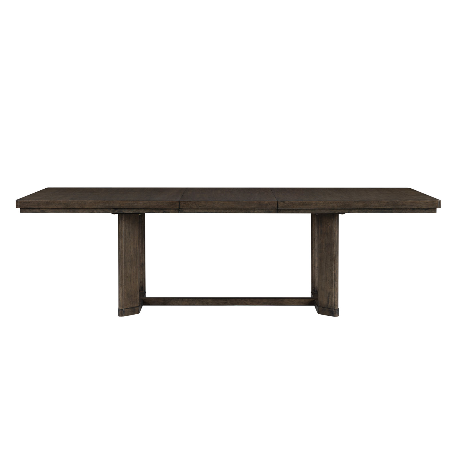 Danity 80'' Wide Dining Table with Leaf, Dark Oak