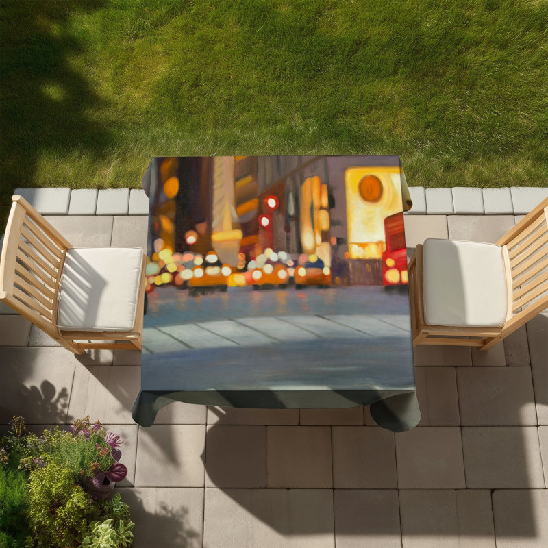 Blurred View of New York Tablecloth - Scenic Home Decor